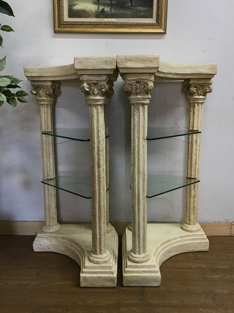 yui☆管356☆デコラティブ☆ギリシャ神殿☆コーナーシェルフ☆飾り棚