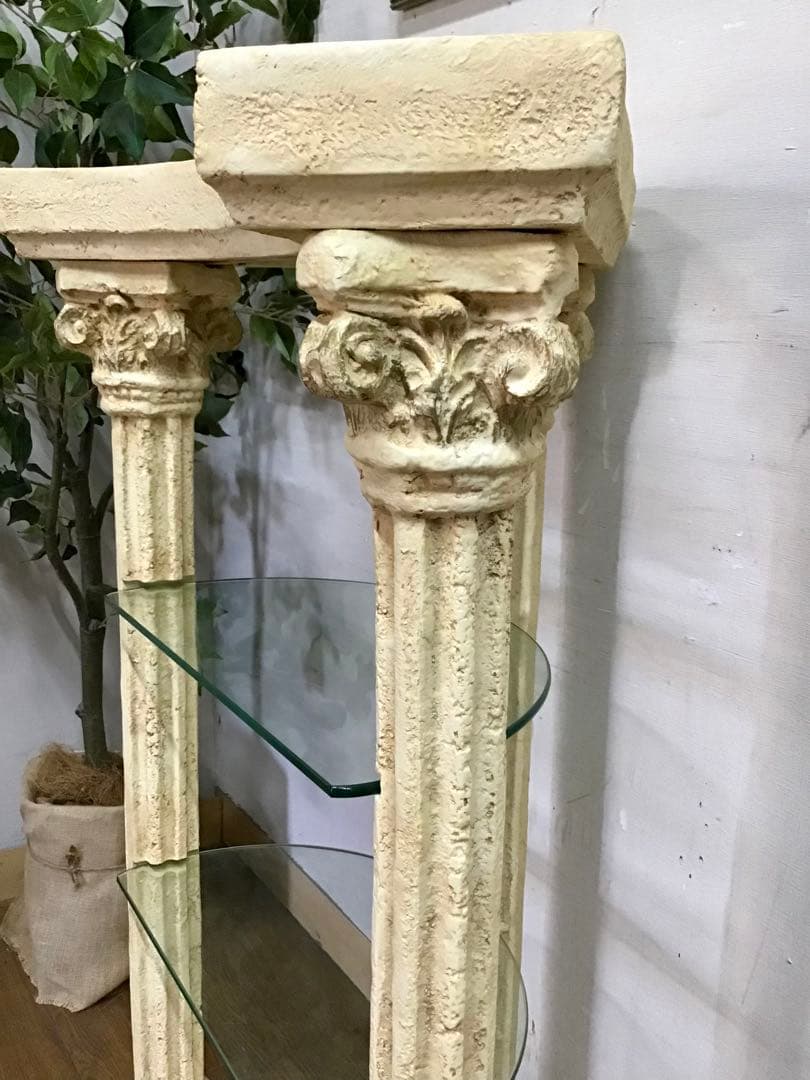 yui☆管356☆デコラティブ☆ギリシャ神殿☆コーナーシェルフ☆飾り棚