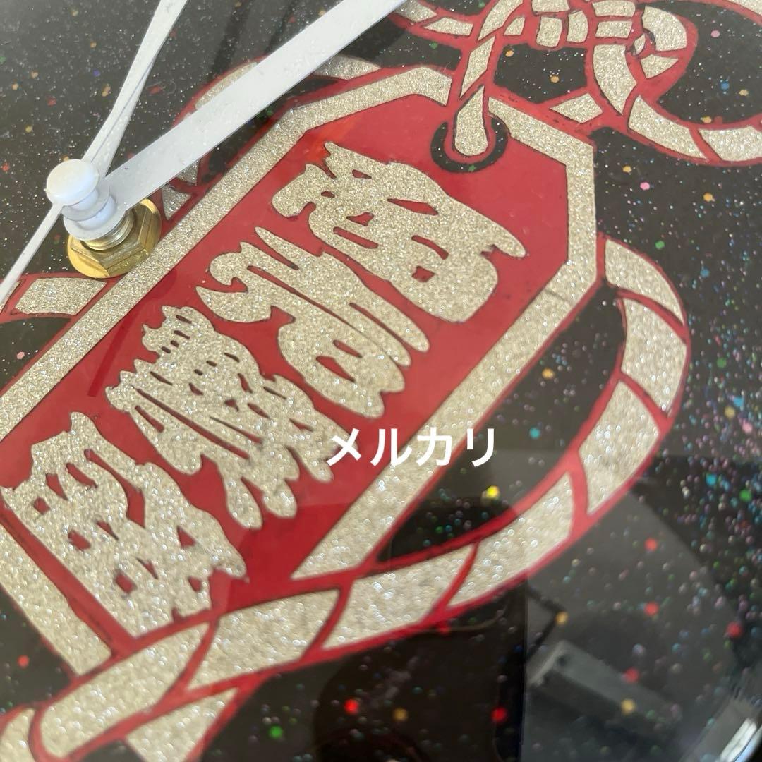 壁掛け時計 ドーム型 商売繁盛 短冊 桜吹雪 ラメ入り デコトラ サロン バス