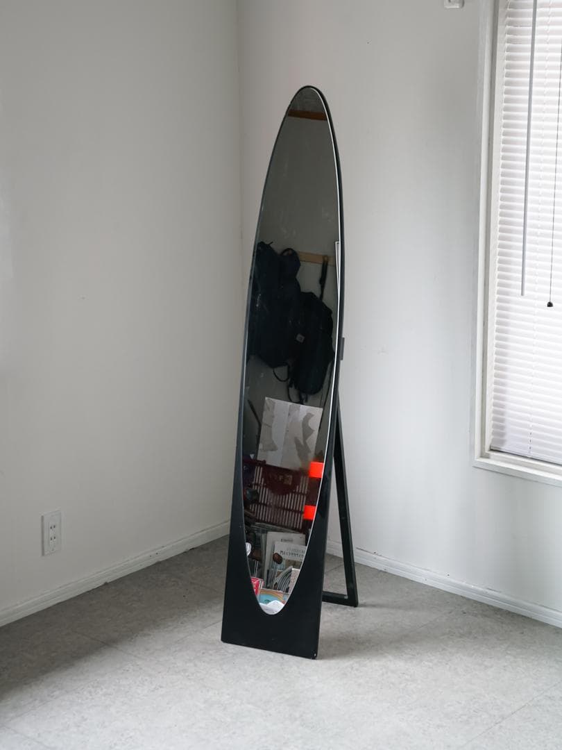 80-90's ヴィンテージ スタンドミラー/姿見 ポストモダン スペースエイジ