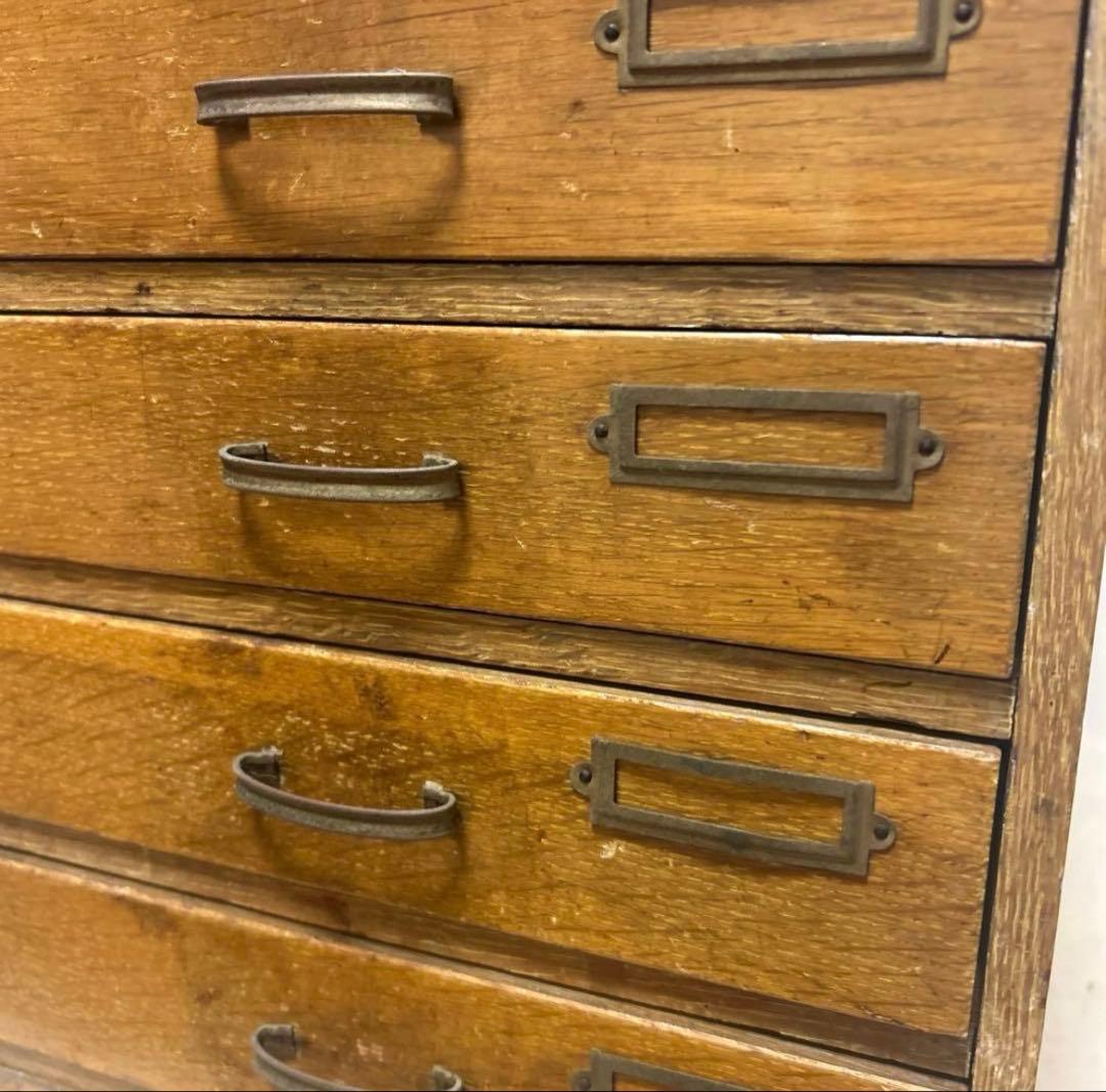 昭和レトロ 和モダン 木製 小引き出し ヴィンテージ アンティーク 古道具　5段