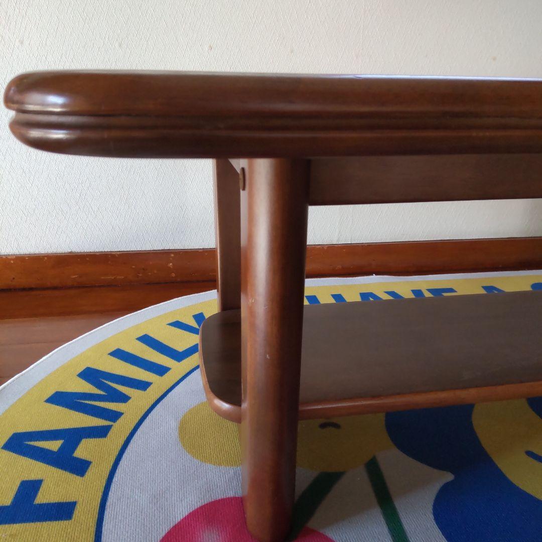 木製オーバルテーブル ダークブラウン　センターテーブルリビングテーブル