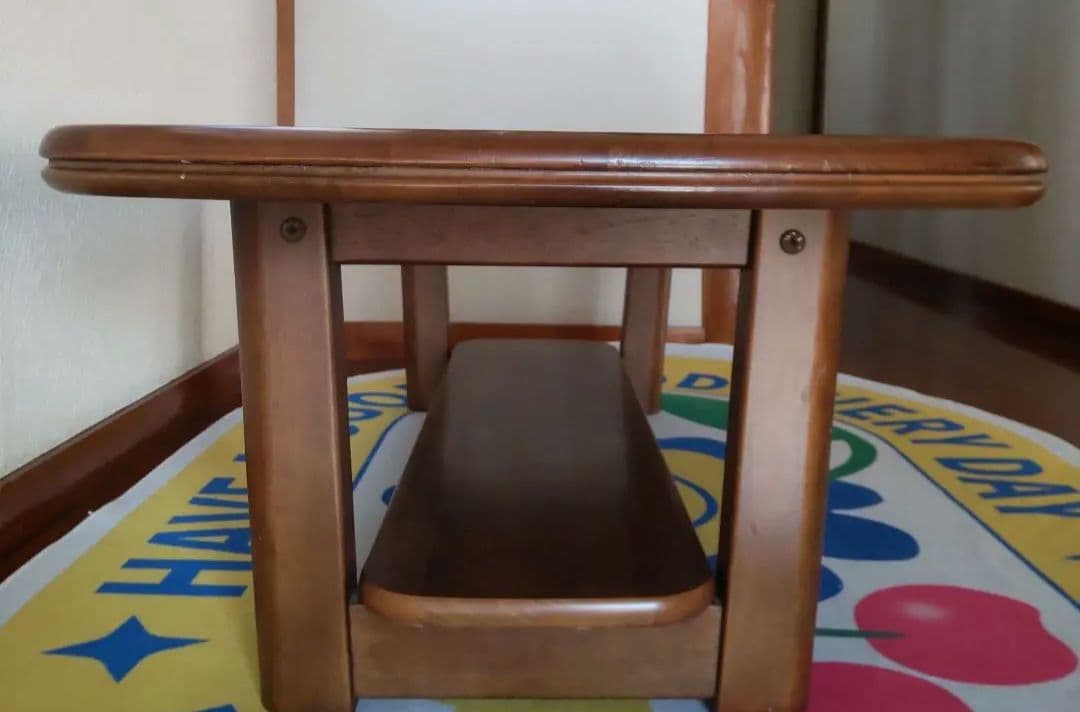 木製オーバルテーブル ダークブラウン　センターテーブルリビングテーブル