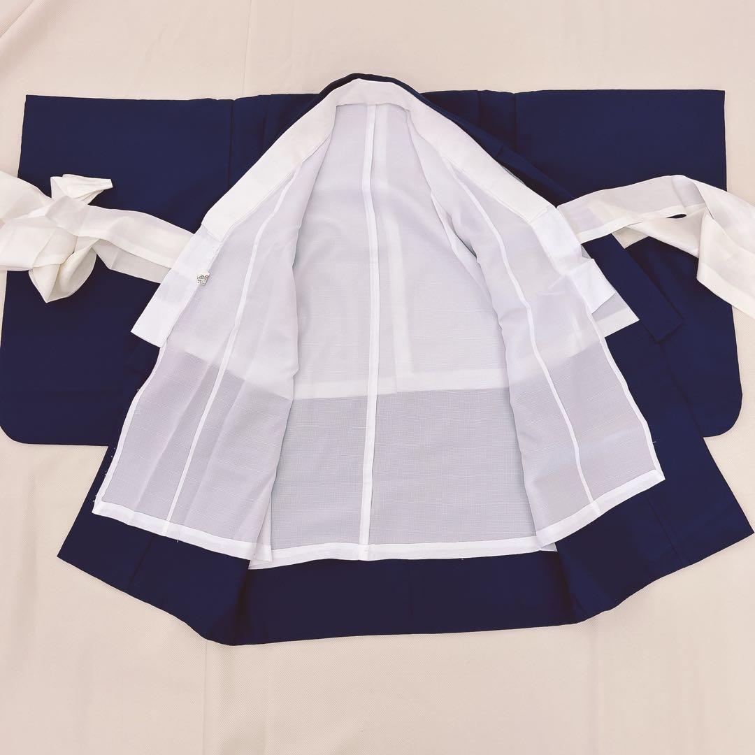 七五三5歳男の子　羽織袴セット　紺色　鷹柄