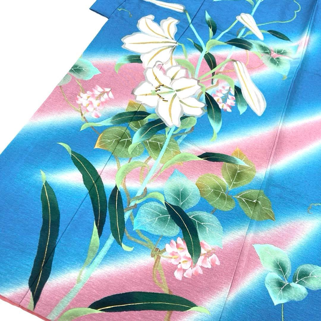 【着物と帯 時流】O24304s◇七五三 7才女の子着物◇手描き友禅百貨店取扱品