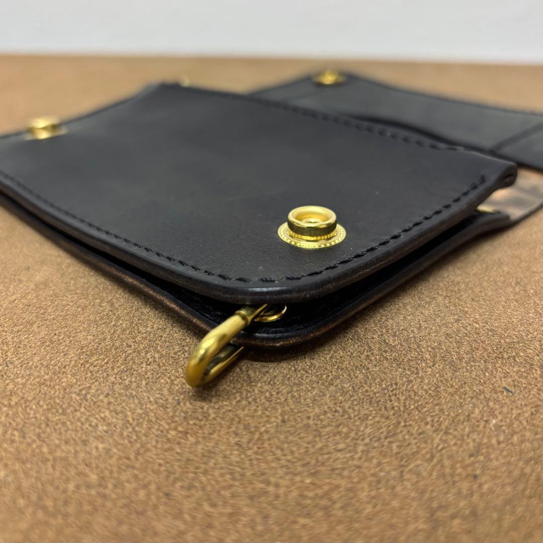 ホースバット　トラッカーウォレット　ミドル　焦茶　2層　guidi