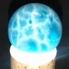 値下げ 照-22【蒼海紋 超 ラリマー ボール】27.2㍉玉 30.41㌘ - メルカリ