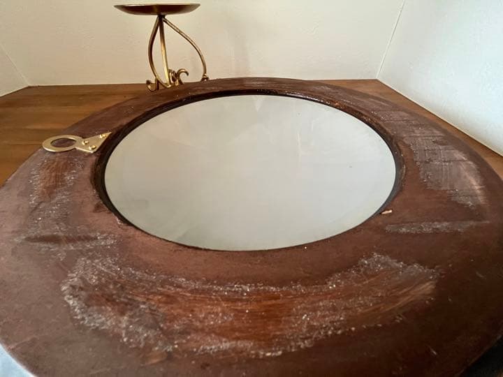 コンベックスミラー　32cm 鏡　イタリア製　ハンドメイド　凸面鏡　雑貨