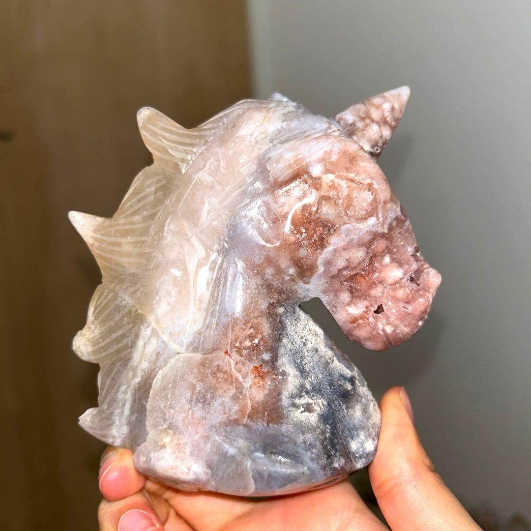 ピンクアメジスト ユニコーン 結晶 天然石 431g bigサイズ