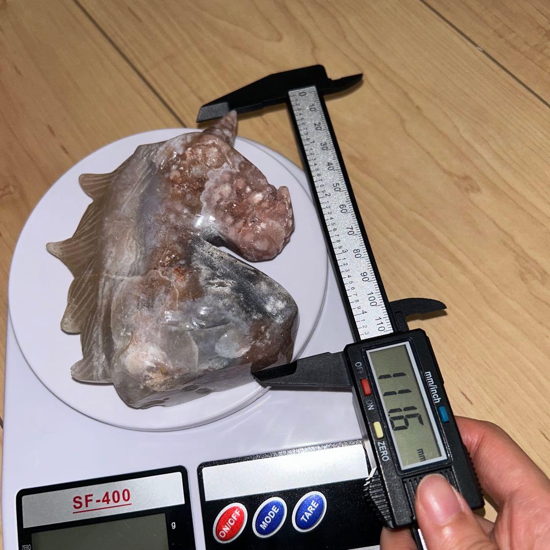 ピンクアメジスト ユニコーン 結晶 天然石 431g bigサイズ