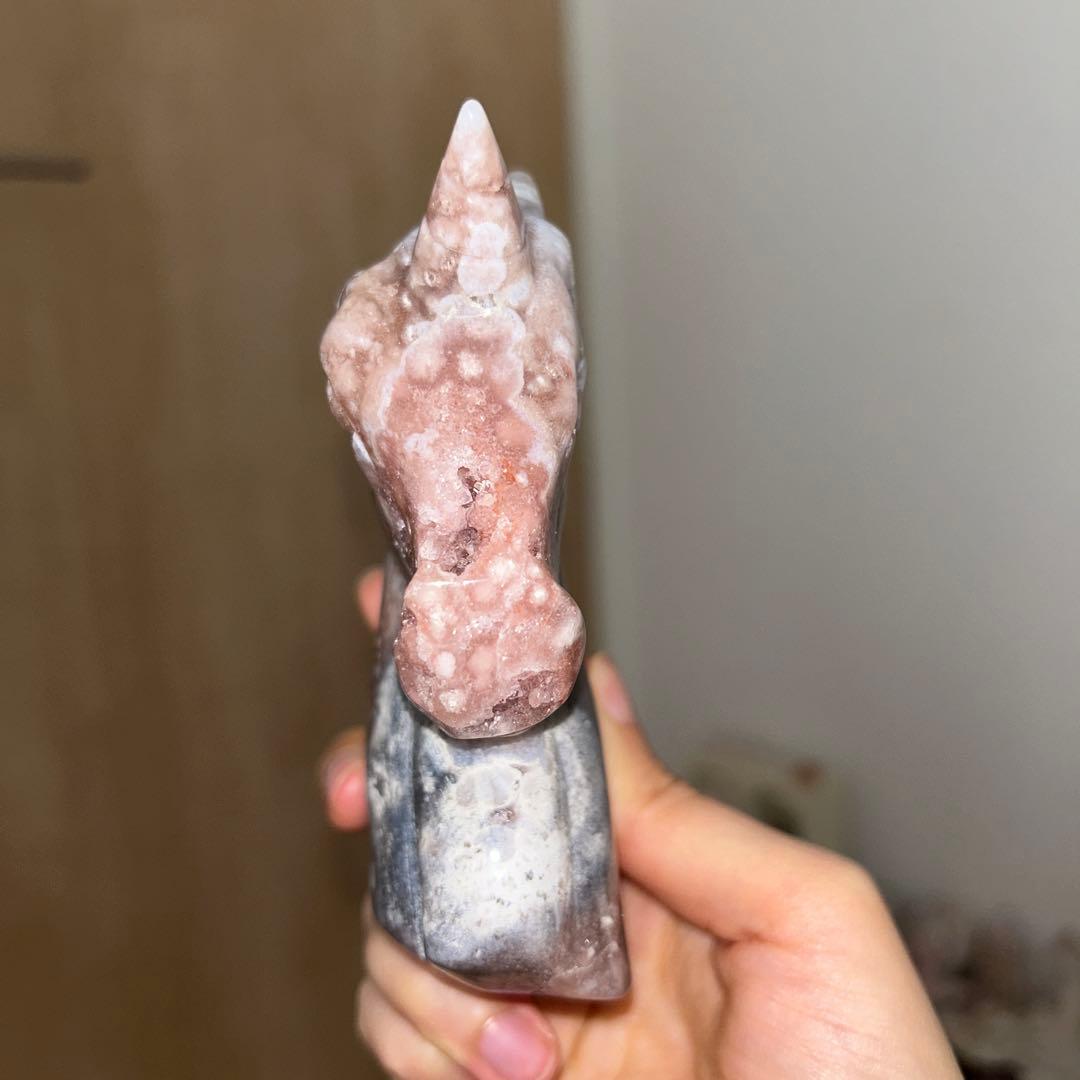 ピンクアメジスト ユニコーン 結晶 天然石 431g bigサイズ