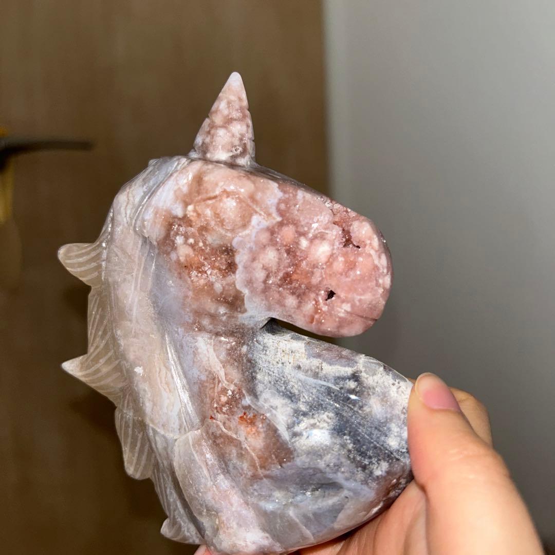 ピンクアメジスト ユニコーン 結晶 天然石 431g bigサイズ