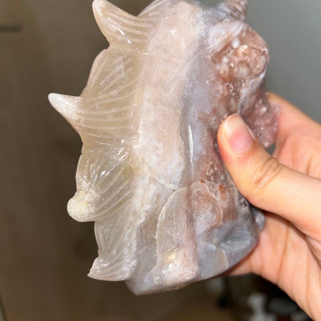 ピンクアメジスト ユニコーン 結晶 天然石 431g bigサイズ