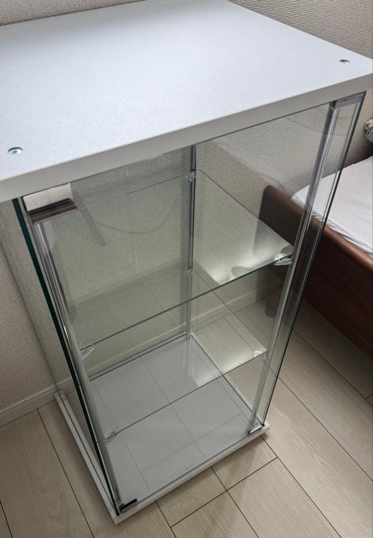 不二貿易 フィギュアケース 3段ホワイト ディスプレイ　ガラスケース　完成品