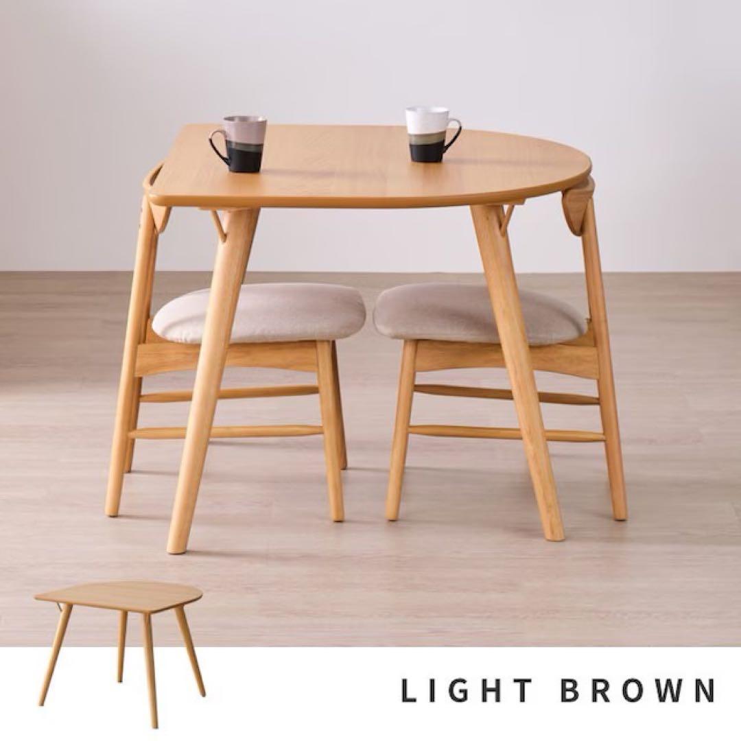 ISSEIKI LUNETTE ダイニングテーブル 90 半円 ナチュラル - メルカリ