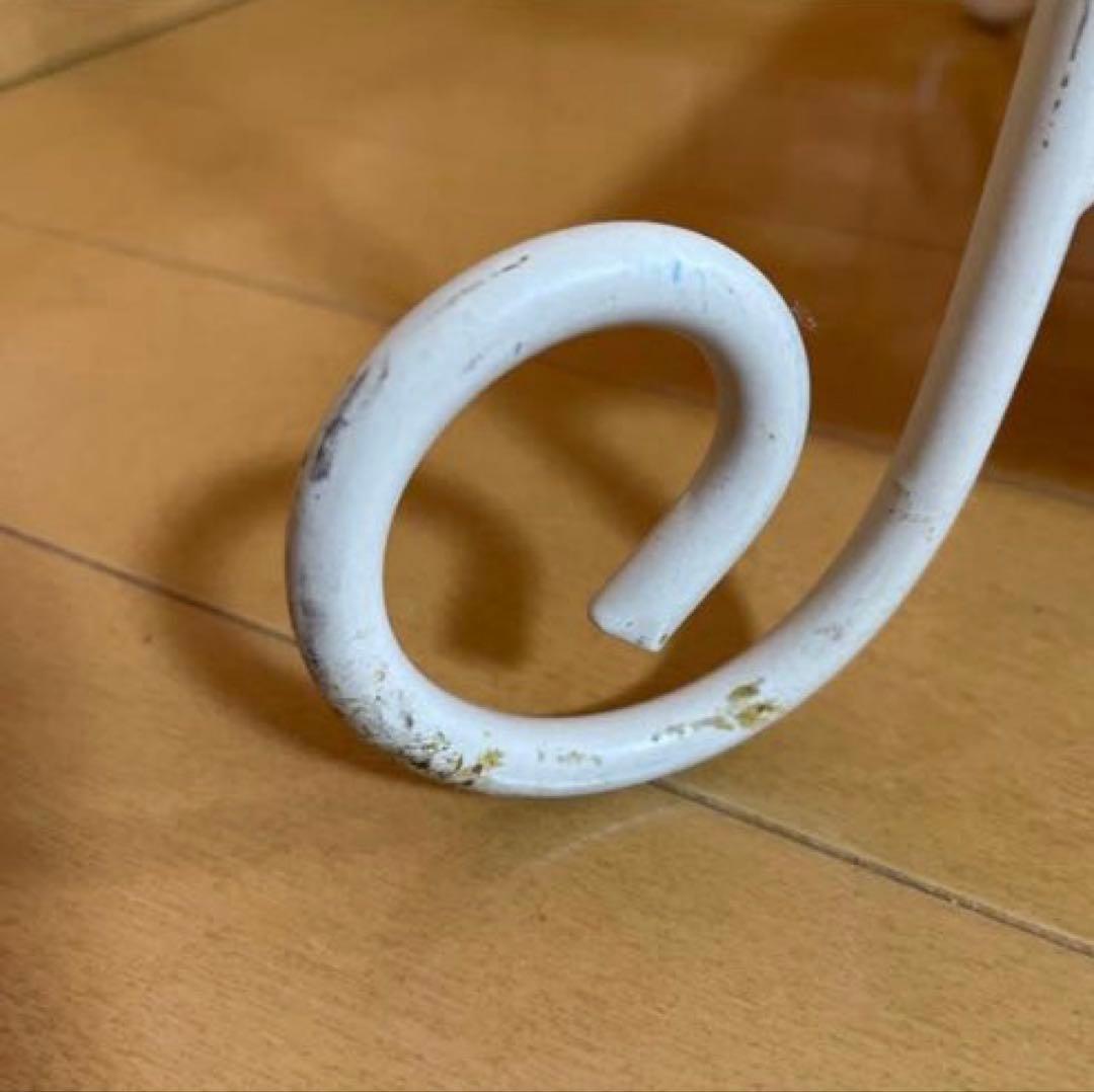 アイアン4段ラックホワイト ラック 花柄装飾　シェルフ