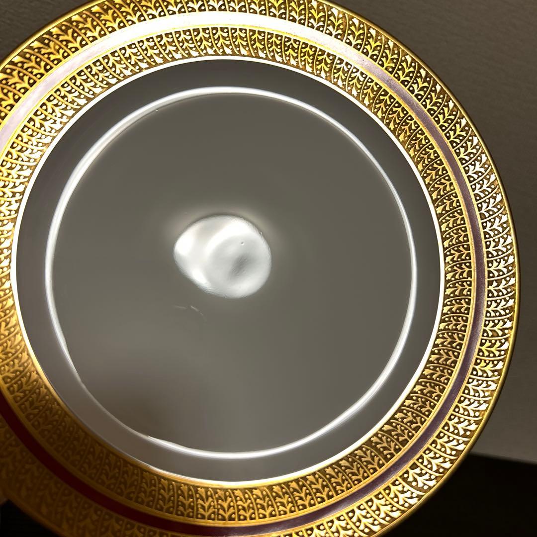 大倉陶園　金彩金蝕マロン　デザートプレート　19.5cm