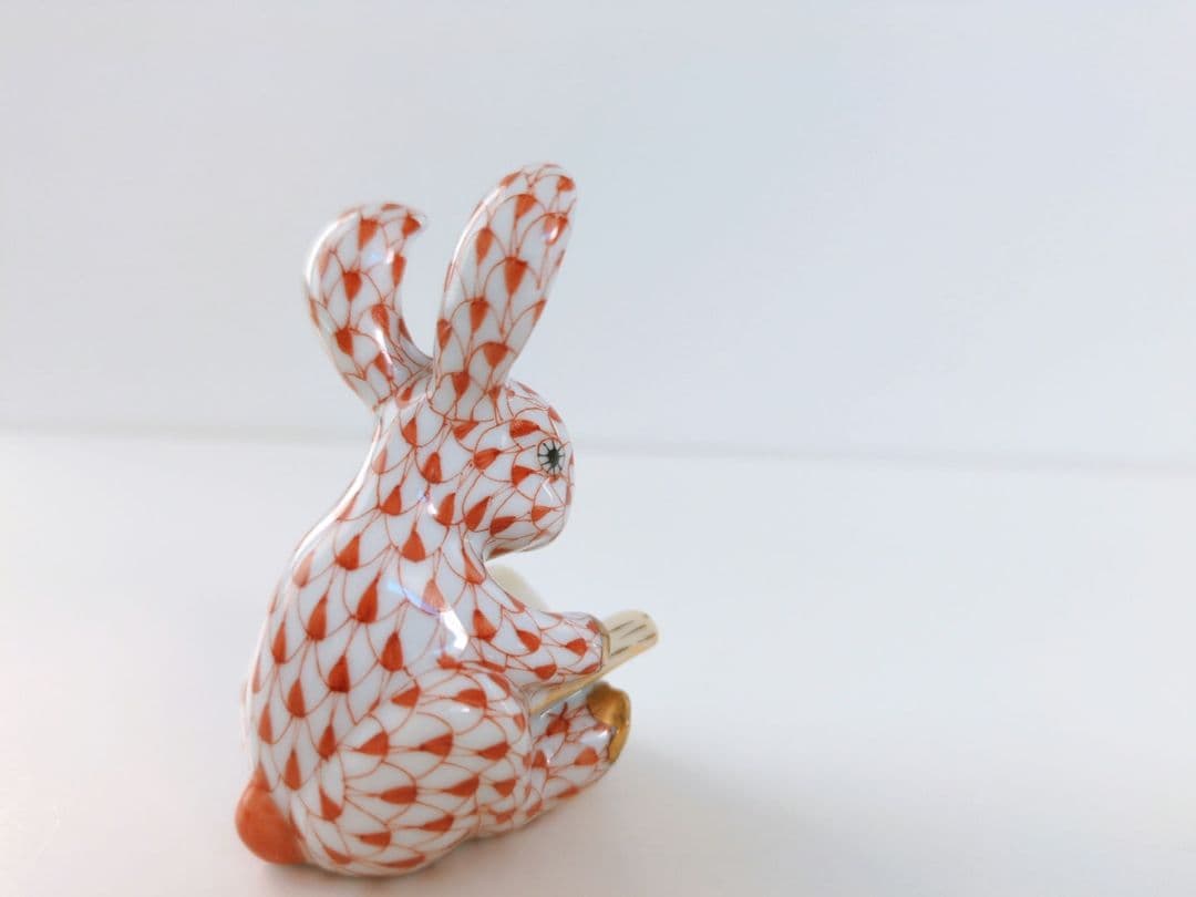 ヘレンド　フィギュリン　リーディングバニー　うさぎ