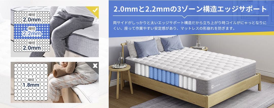 Avenco スターエイト セミダブル マットレス