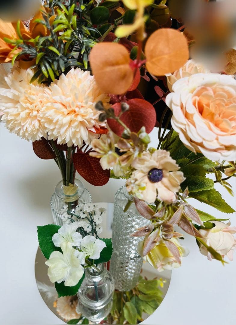 【造花】くすみ系フラワーセット