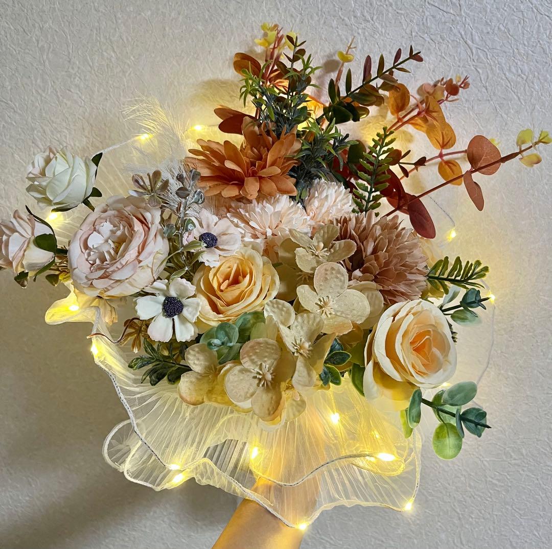 【造花】くすみ系フラワーセット