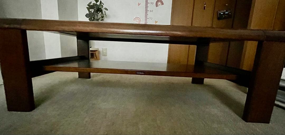 【カリモク】天然木無垢材ローテーブル