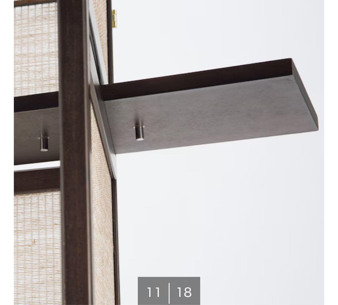 【送料込み】美品　ニトリ　飾り棚付きスクリーン(カガリ 4レン DBR)