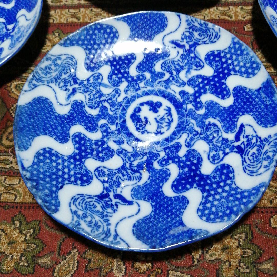 伊万里　染付皿　20枚　21.3cm　明治～大正期