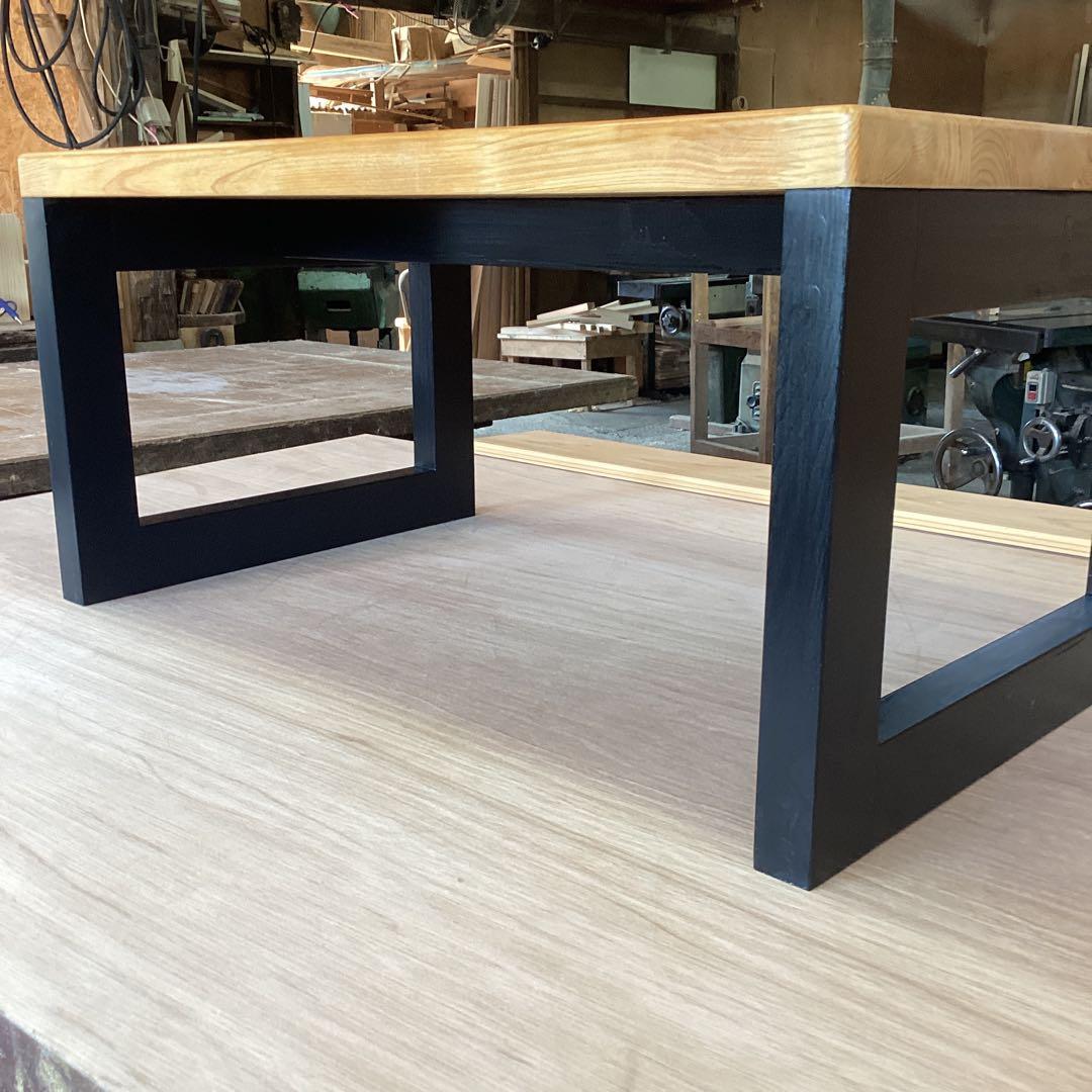 アイアン風塗装　ヒノキのローテーブル