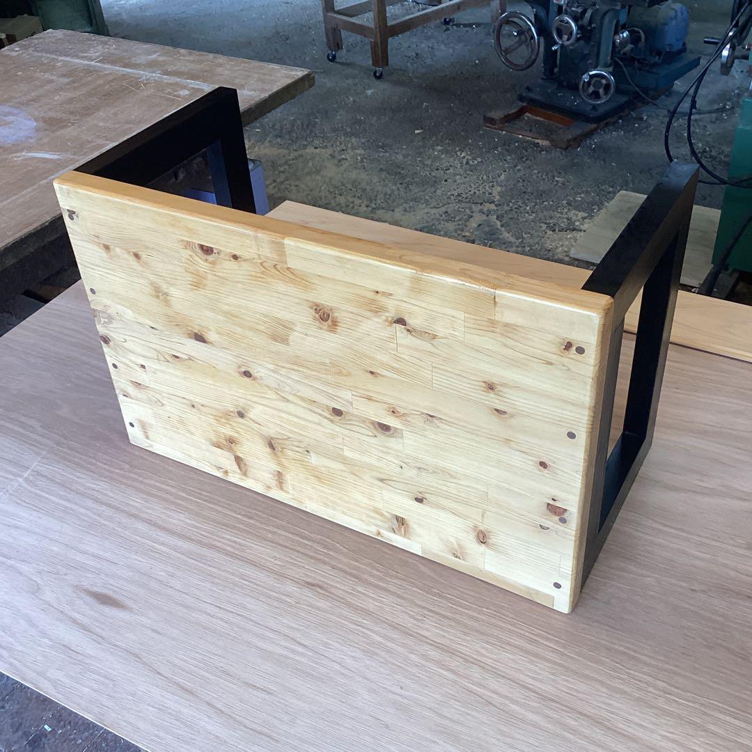 アイアン風塗装　ヒノキのローテーブル