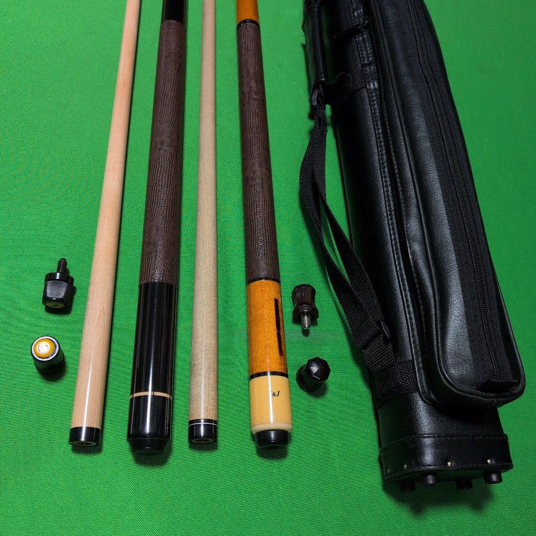ビリヤードキュー 2本セット ケース付き
