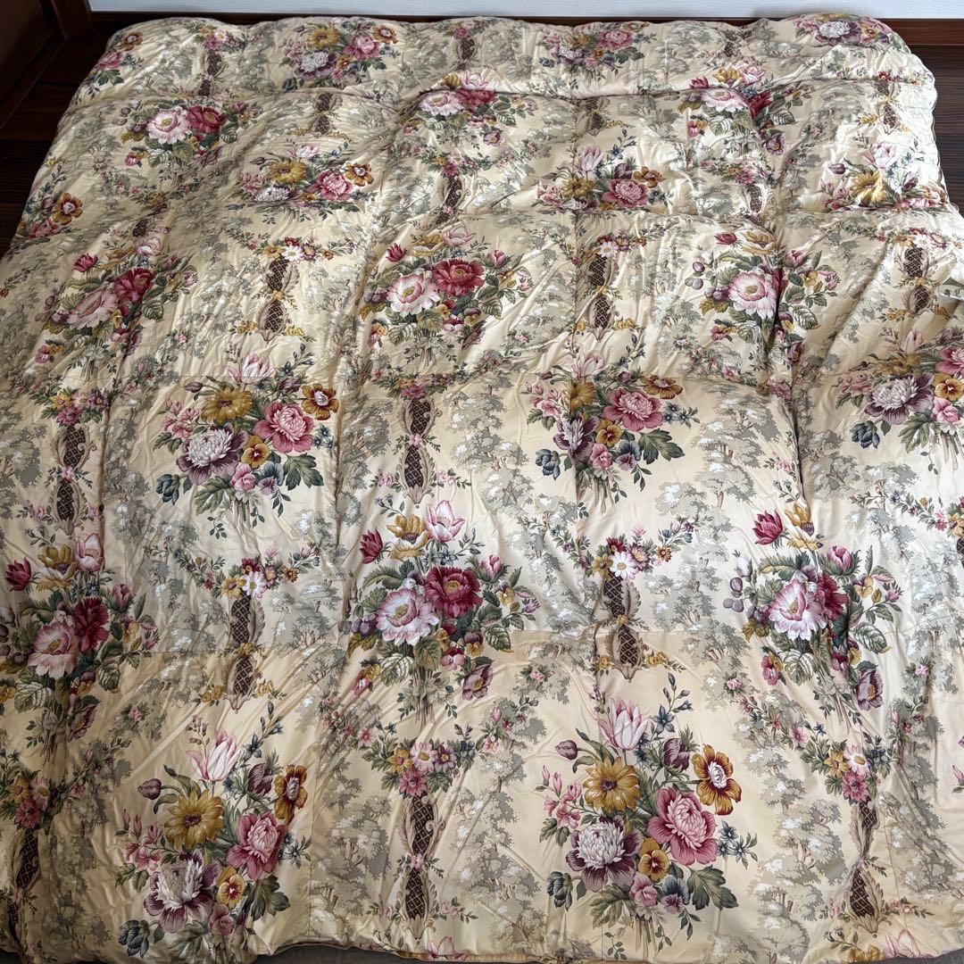 送料無料 西川 サンダーソン 羽毛布団 ダブル ロング《布団カバー収納袋付》