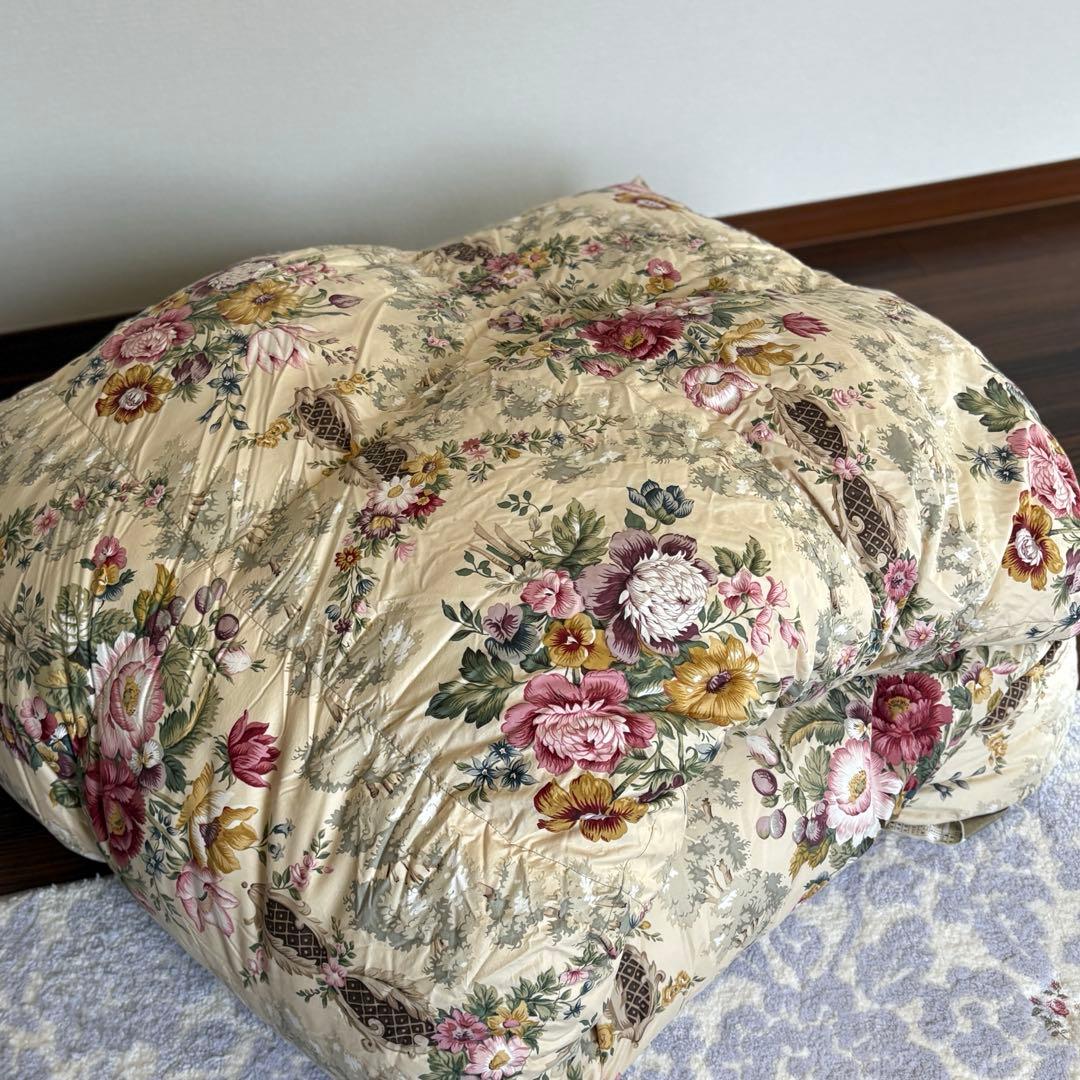 送料無料 西川 サンダーソン 羽毛布団 ダブル ロング《布団カバー収納袋付》