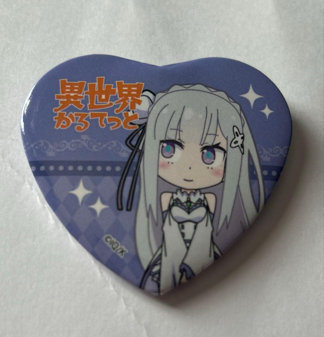 異世界かるてっと リゼロ エミリア 缶バッジ - メルカリ