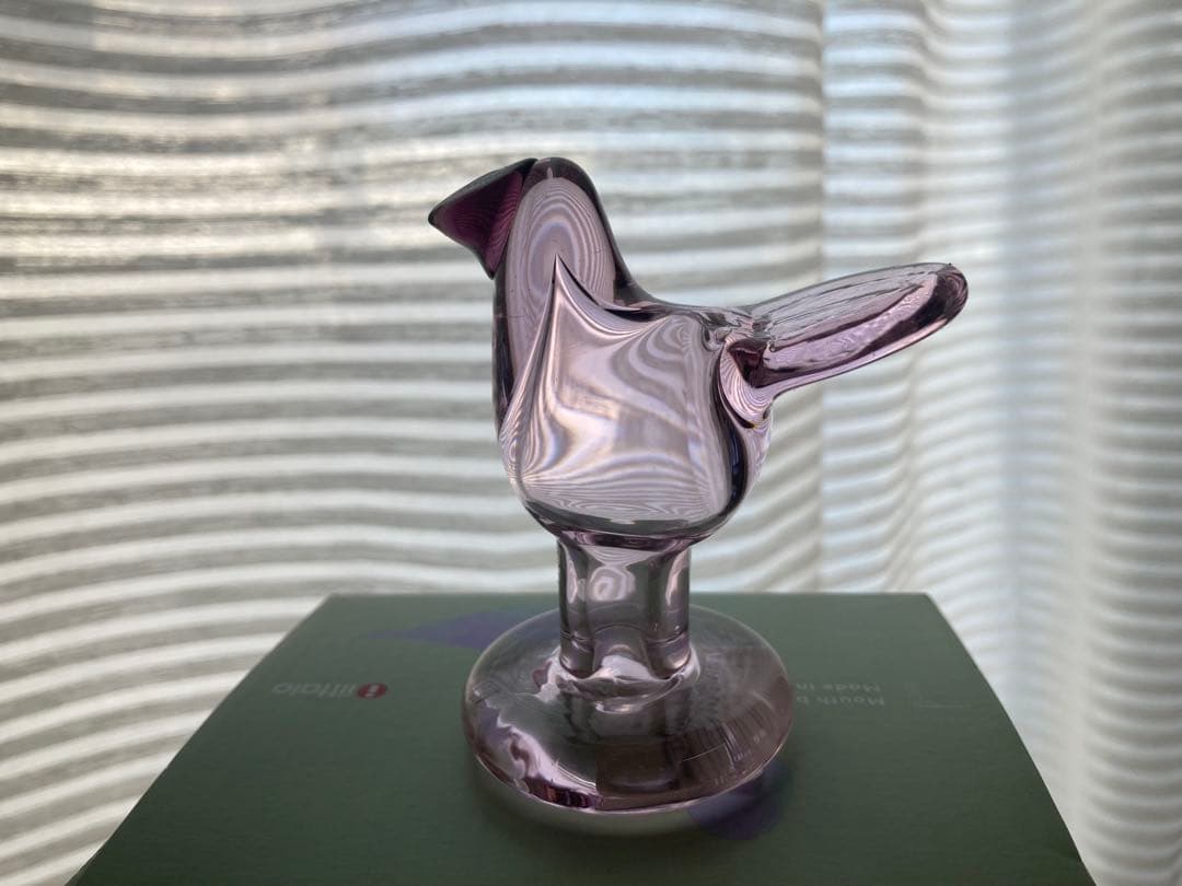 ペールピンク×ダークライラック　ミニシエッポ　スコープ　脚付きバード