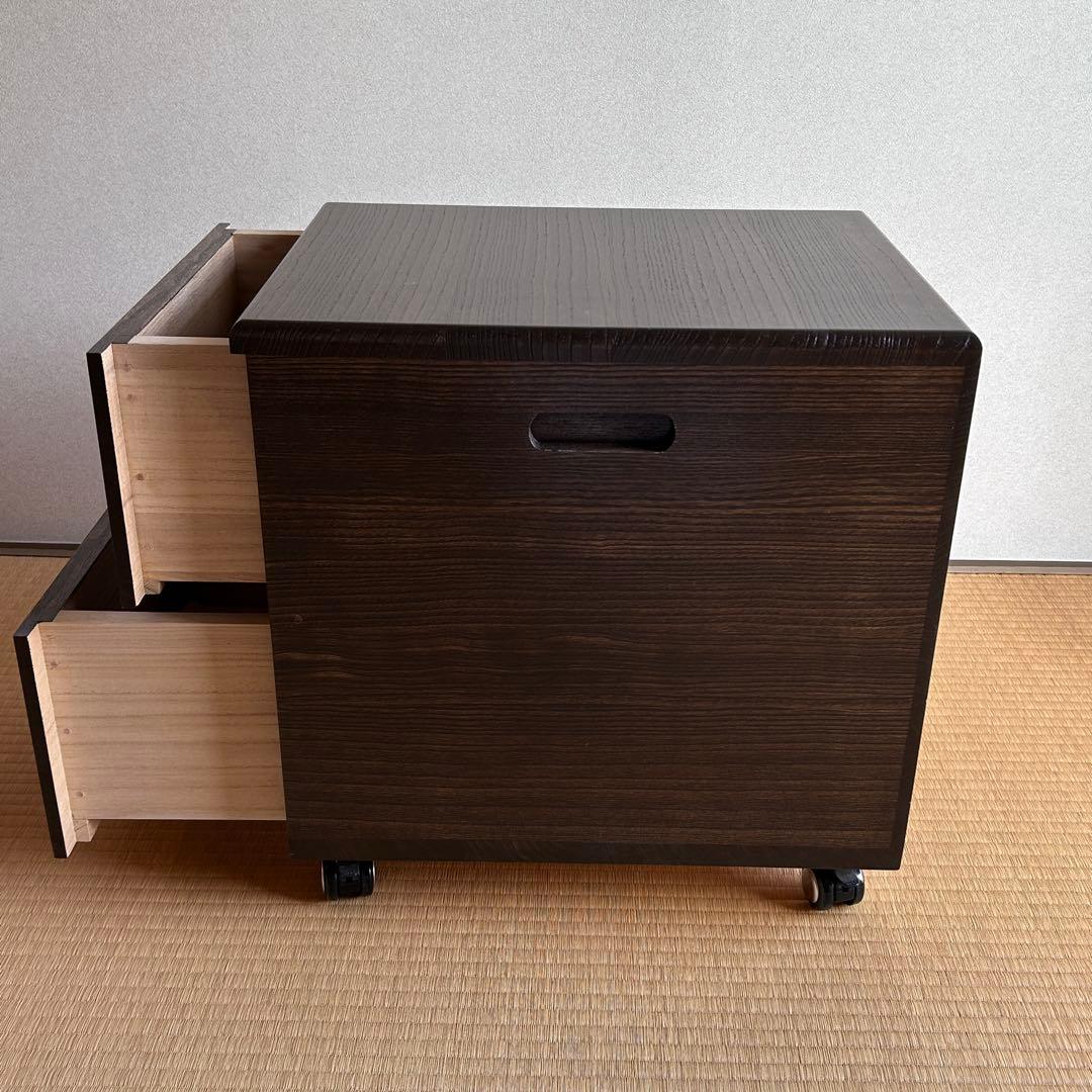 桐の引出しワゴン　新潟加茂市　匠の技　浅野タンス　オリジナル