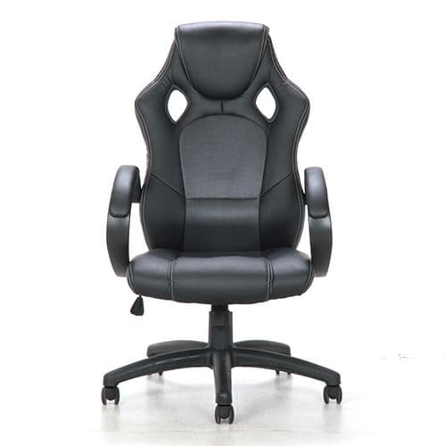 《新品・送料無料》レーシングチェアー サーキット BK