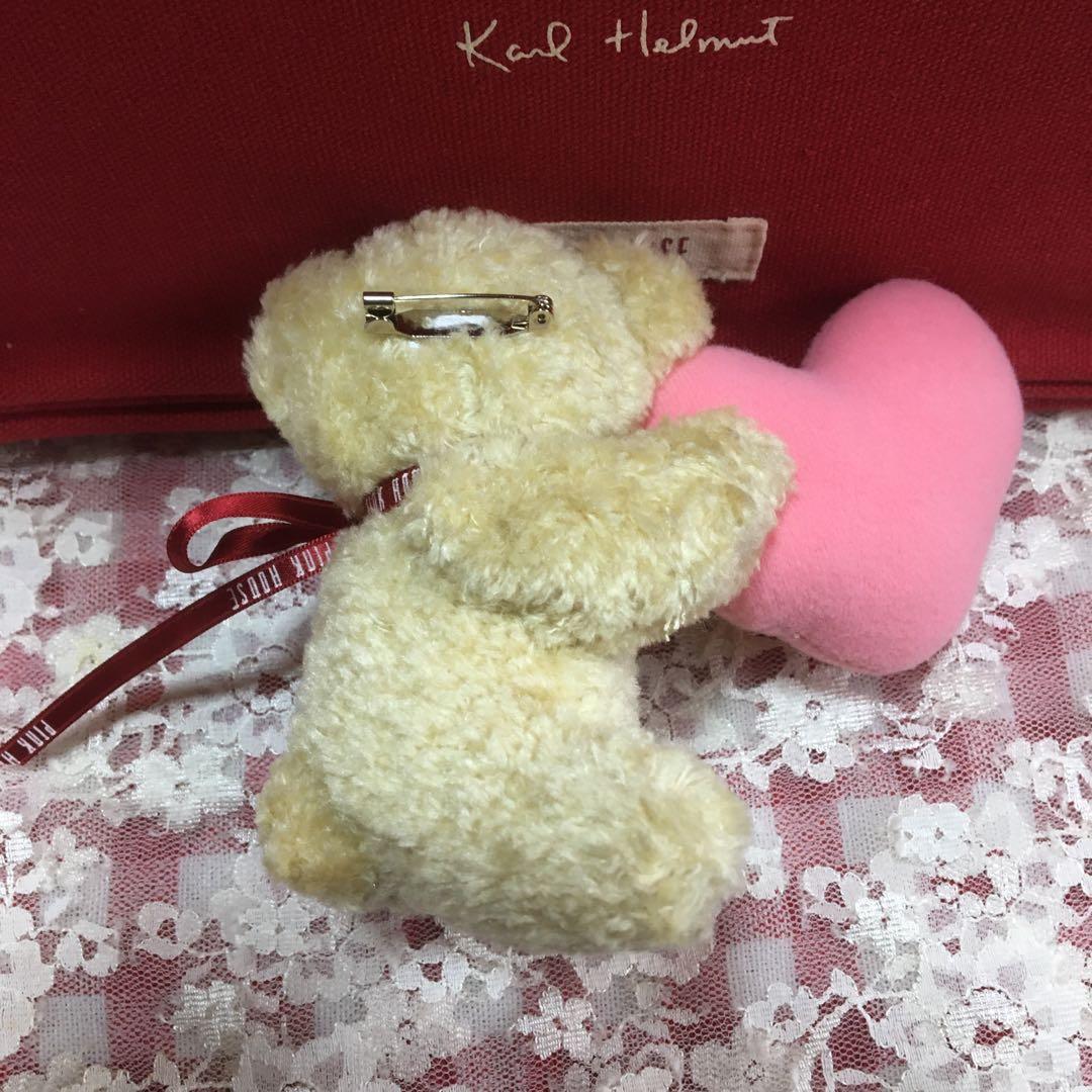 pink house ぬいぐるみコサージュ ブローチ バッチ ベア くま - メルカリ