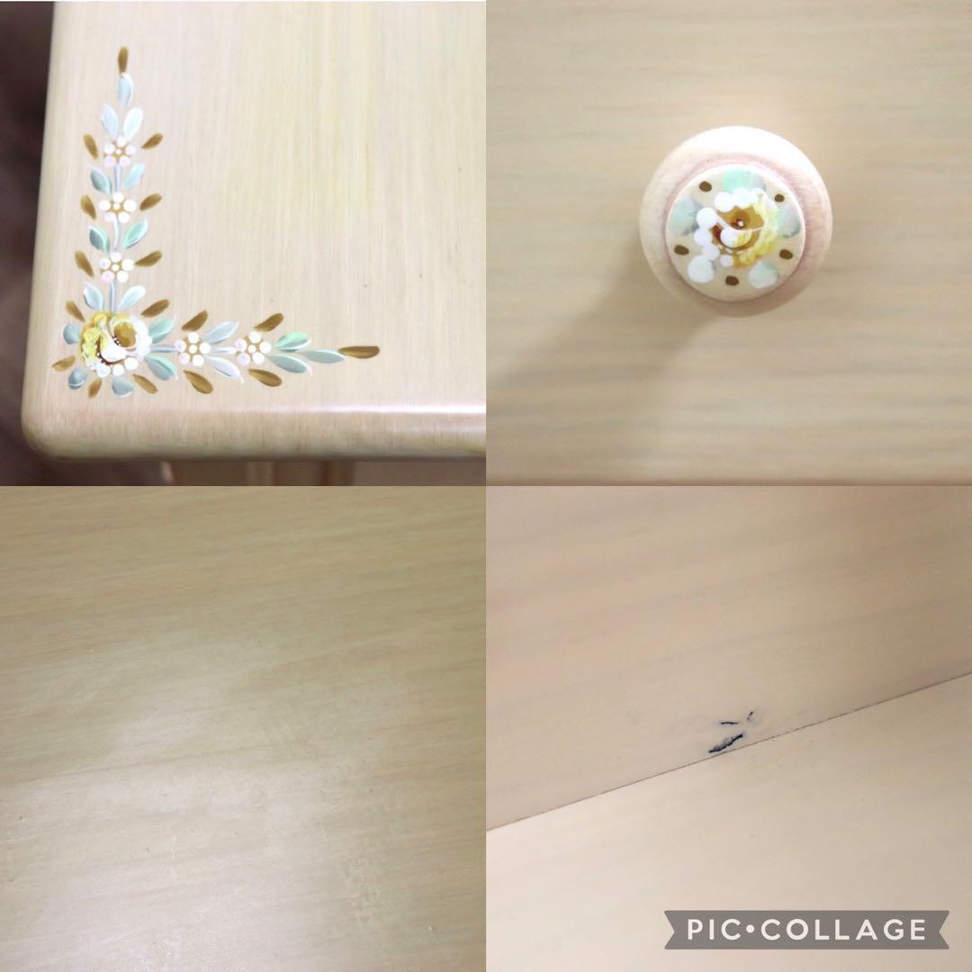 GMGN284B○スペイン製 シャビーシック 片袖デスク 学習机 勉強机 店舗