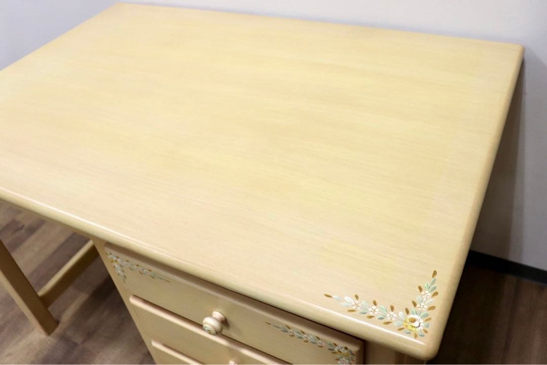 GMGN284B○スペイン製 シャビーシック 片袖デスク 学習机 勉強机 店舗