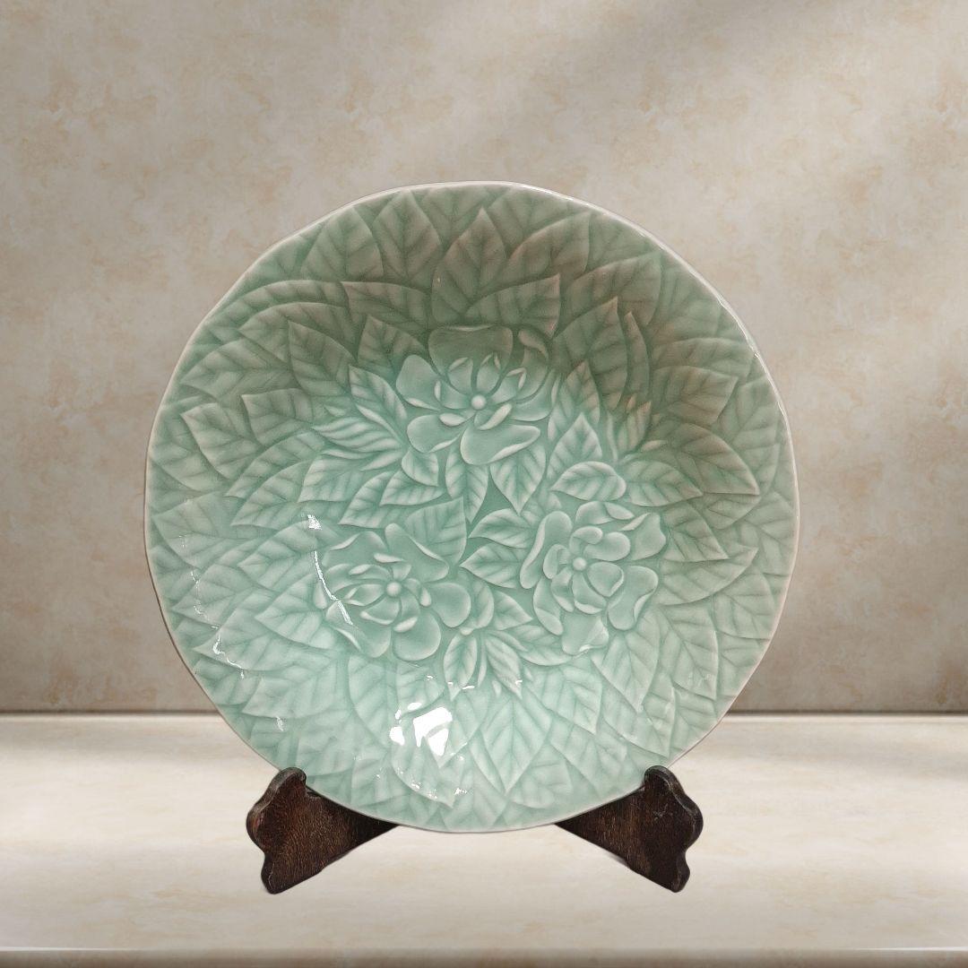 有田焼　利久窯　飾り皿　大皿　置物　深皿　盛皿　インテリア　床の間　骨董　陶器