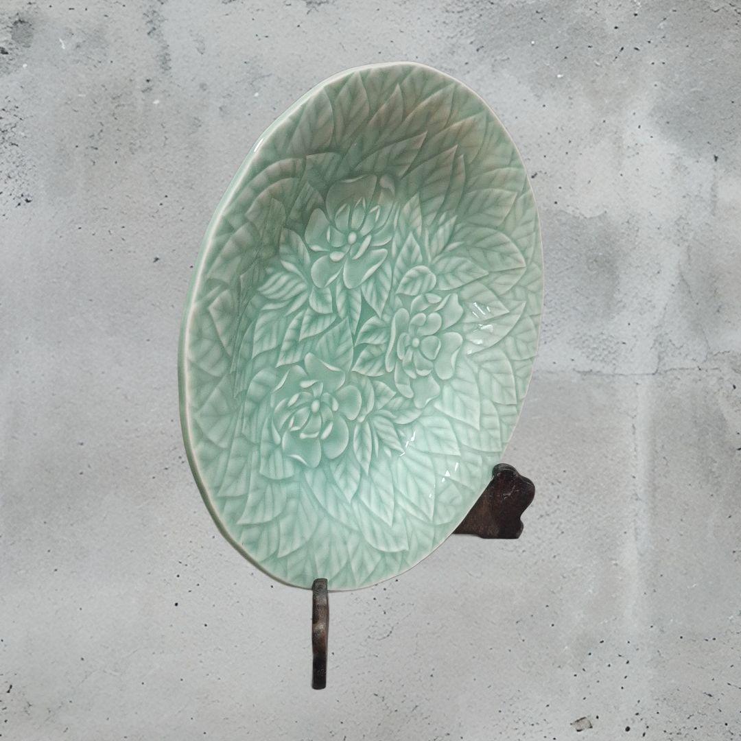 有田焼　利久窯　飾り皿　大皿　置物　深皿　盛皿　インテリア　床の間　骨董　陶器