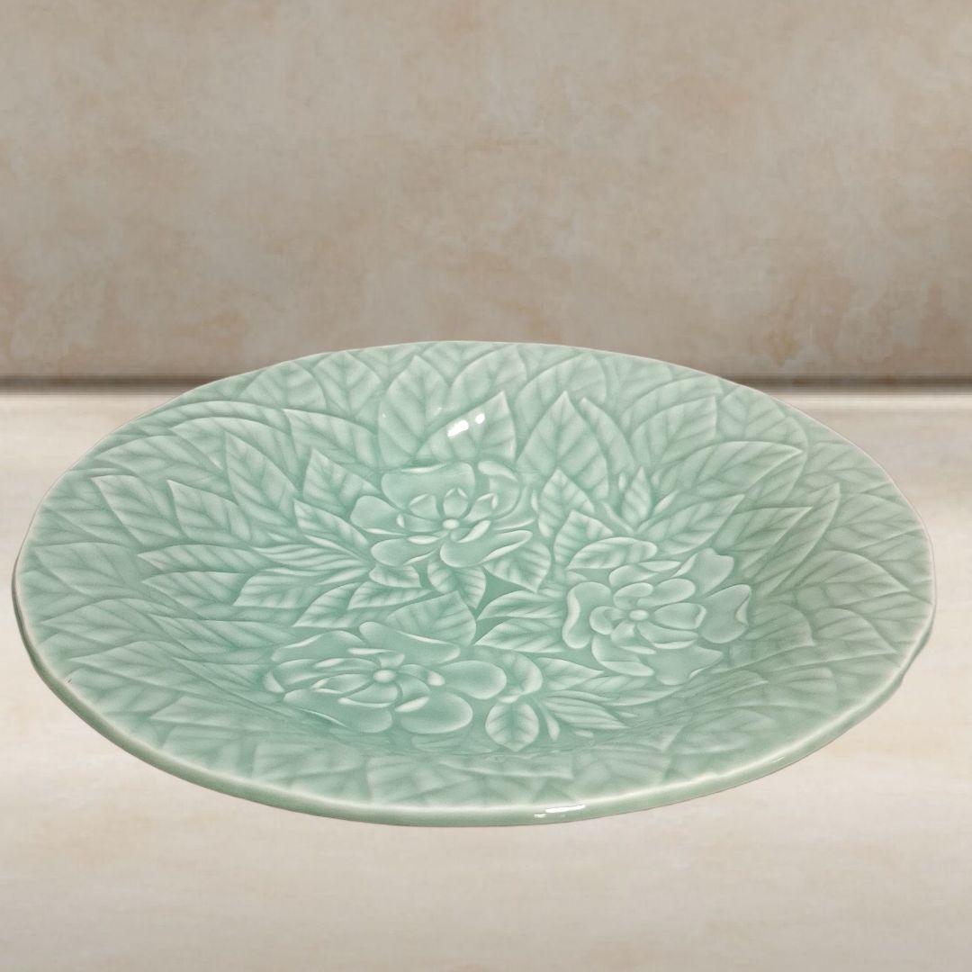 有田焼　利久窯　飾り皿　大皿　置物　深皿　盛皿　インテリア　床の間　骨董　陶器