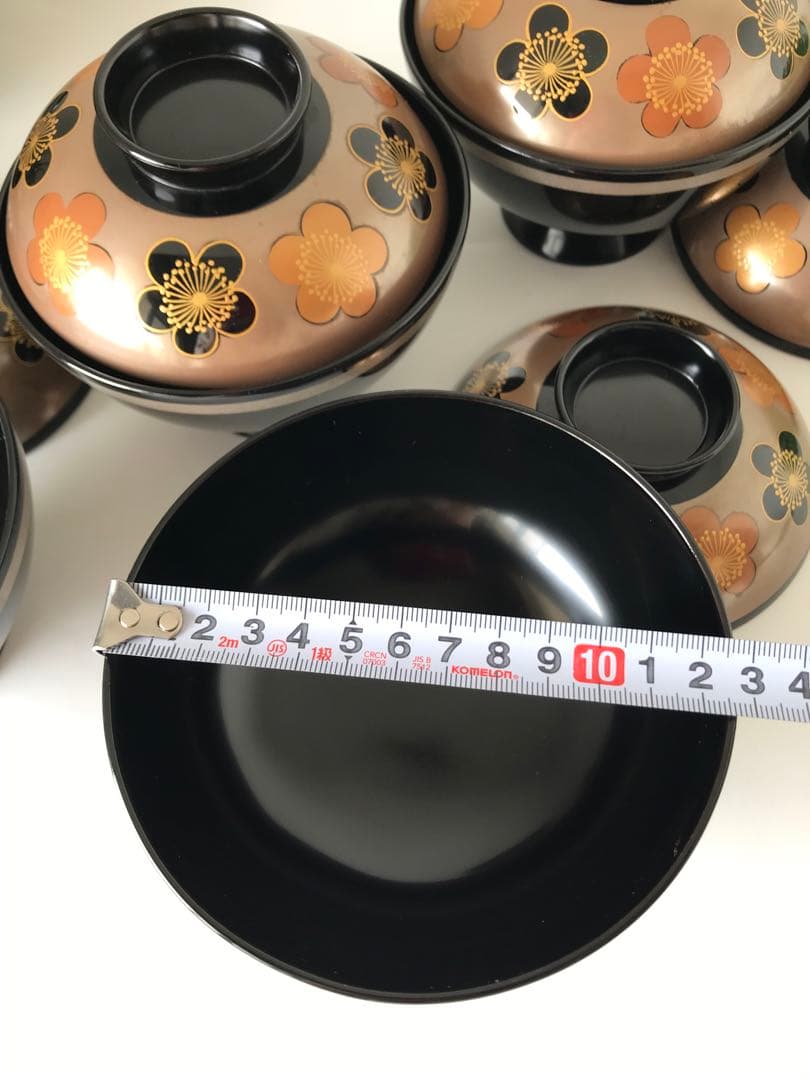 特製　能登輪島塗 蒔絵 木製　蓋付椀 煮物椀　吸物椀　5客セット　共箱