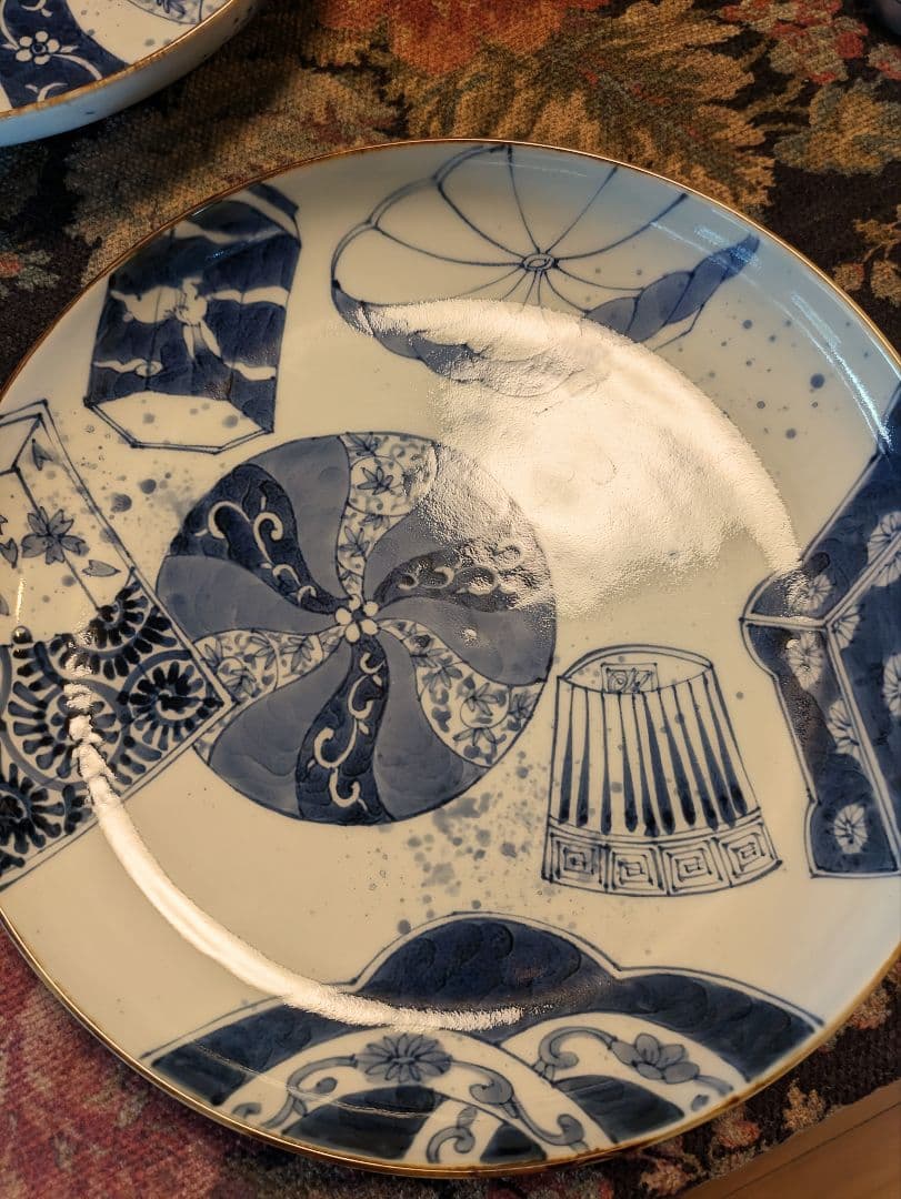 九谷焼 渦福 皿3枚