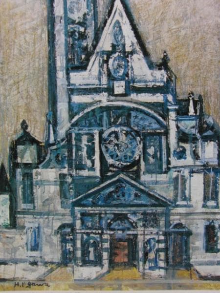 小川 博史、サン・テチェンヌ・ドウモン、大判画集より、額装付