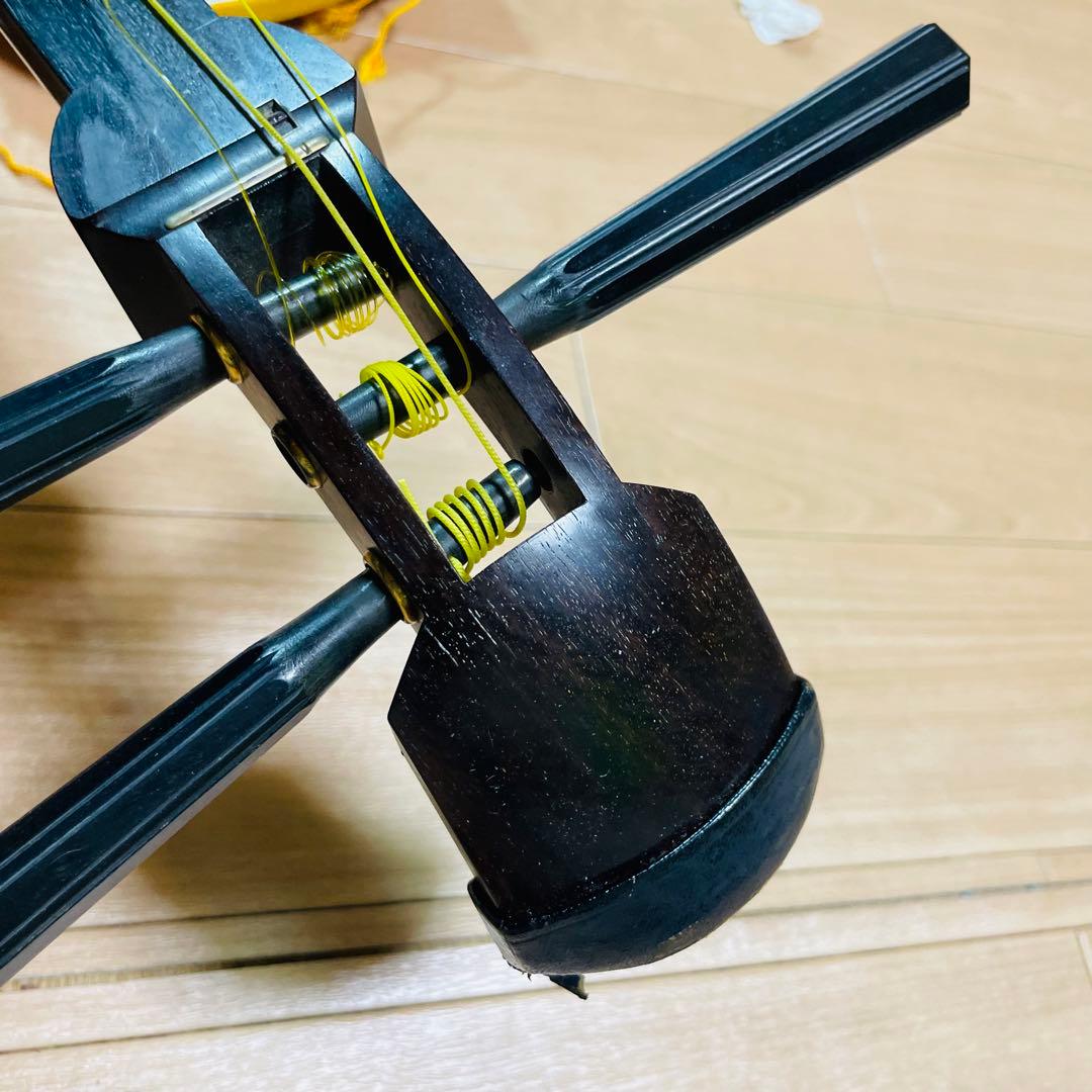 三味線　紅木　金細　綾杉　現状品