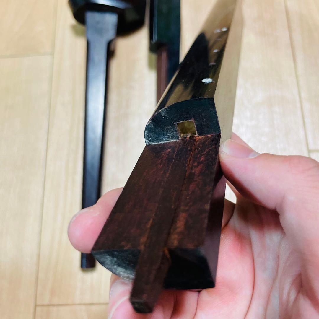 三味線　紅木　金細　綾杉　現状品