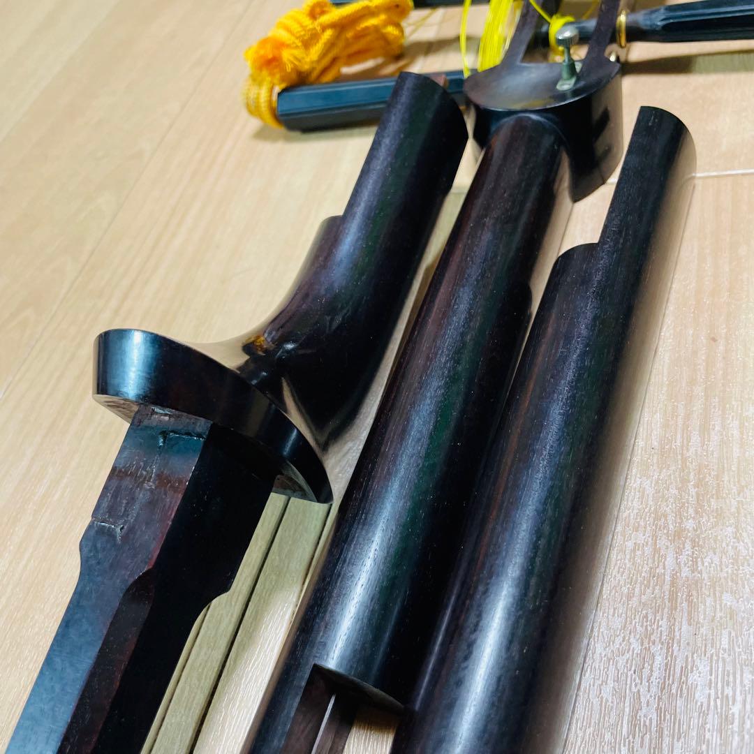 三味線　紅木　金細　綾杉　現状品