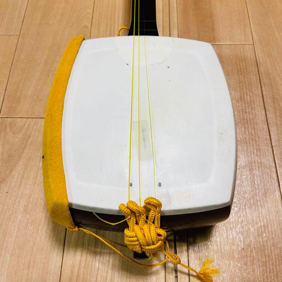 三味線　紅木　金細　綾杉　現状品